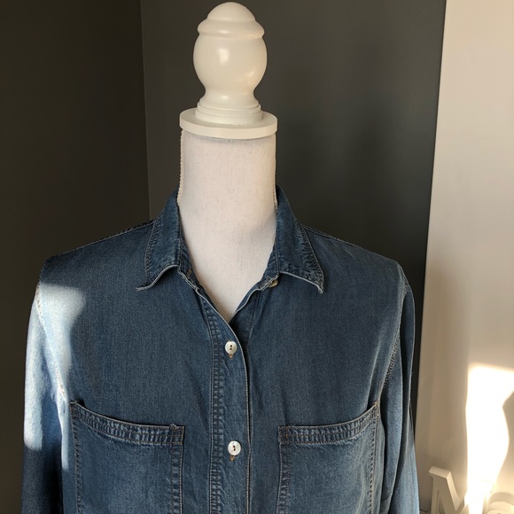 Blue Chambray Button Up Long Sleeve - Picture 3 of 7
